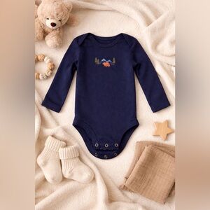 Carter's Navy Blue Bodysuit with Mountain Design